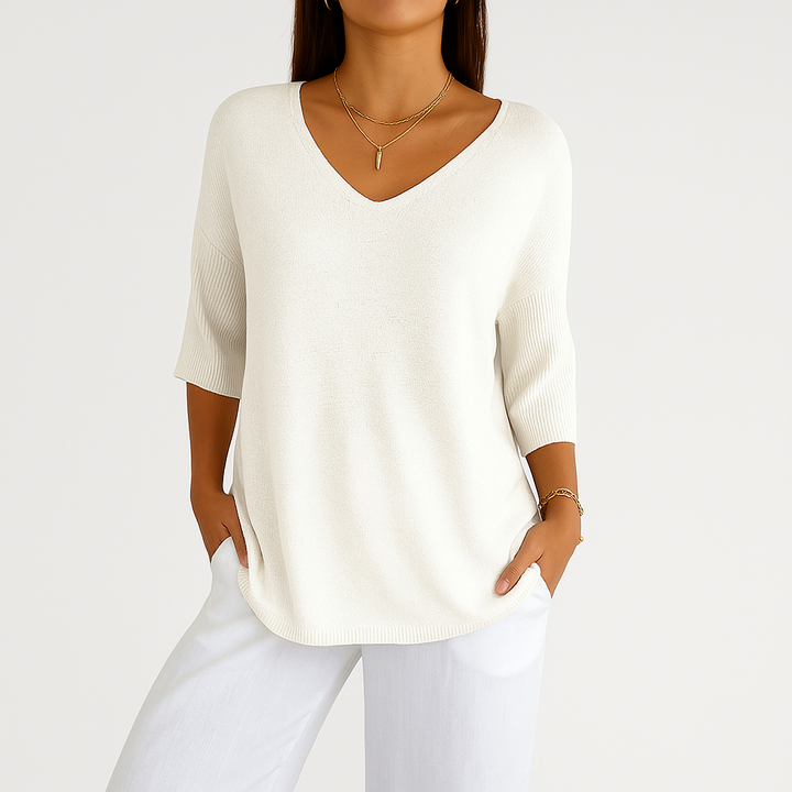 LEA | V-AUSSCHNITT-PULLOVER