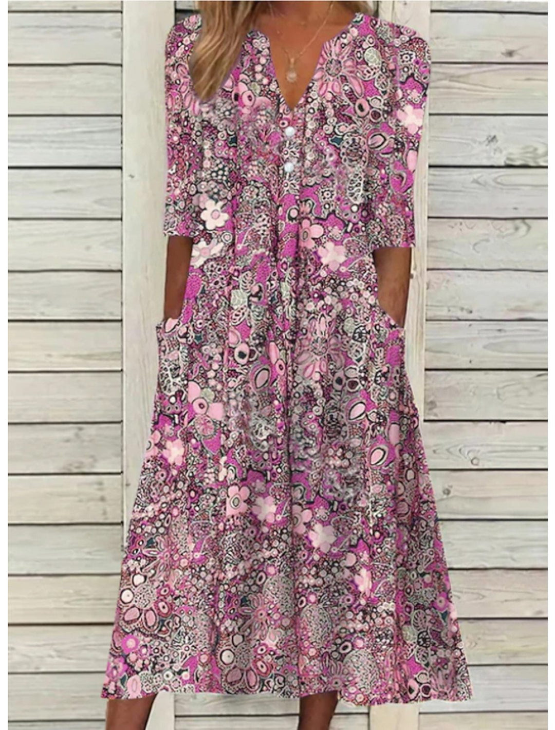 NERINA | ELEGANTES SOMMERKLEID MIT BAUCHBEDECKUNG