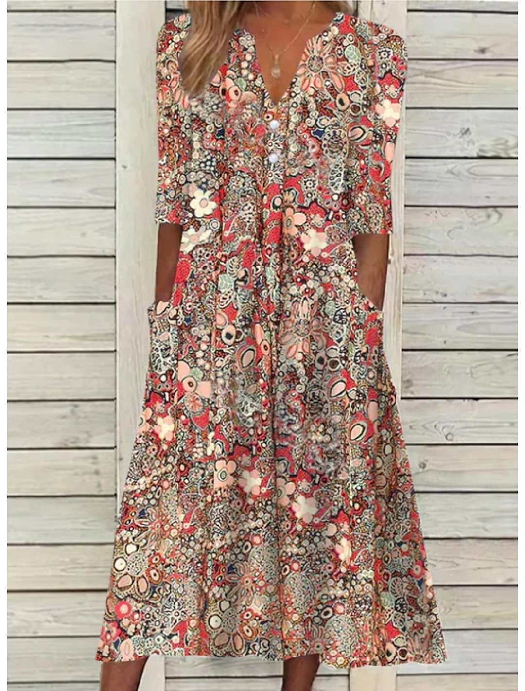 NERINA | ELEGANTES SOMMERKLEID MIT BAUCHBEDECKUNG