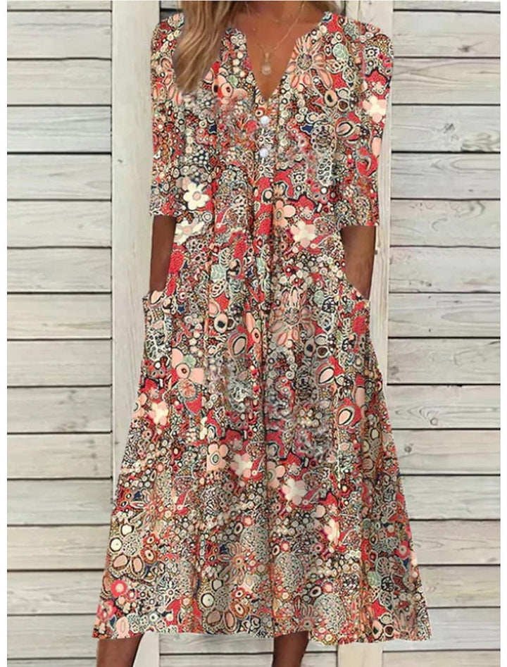 NERINA | ELEGANTES SOMMERKLEID MIT BAUCHBEDECKUNG