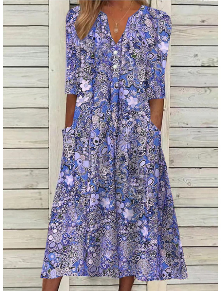 NERINA | ELEGANTES SOMMERKLEID MIT BAUCHBEDECKUNG