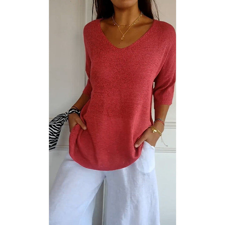 LEA | V-AUSSCHNITT-PULLOVER