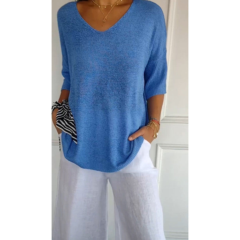 LEA | V-AUSSCHNITT-PULLOVER