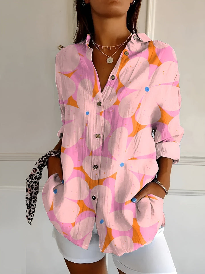 RIKA | FLORALE BLUSE MIT KNÖPFEN